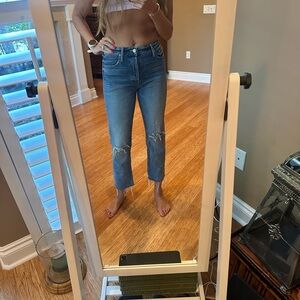 MOTHER Blue Ankle Jeans